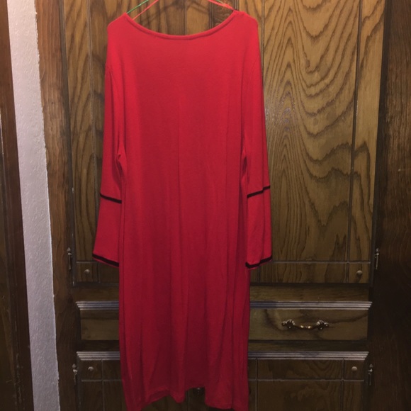 Avenue 22/24 Red Soutache Trim Dress - Picture 4 of 6